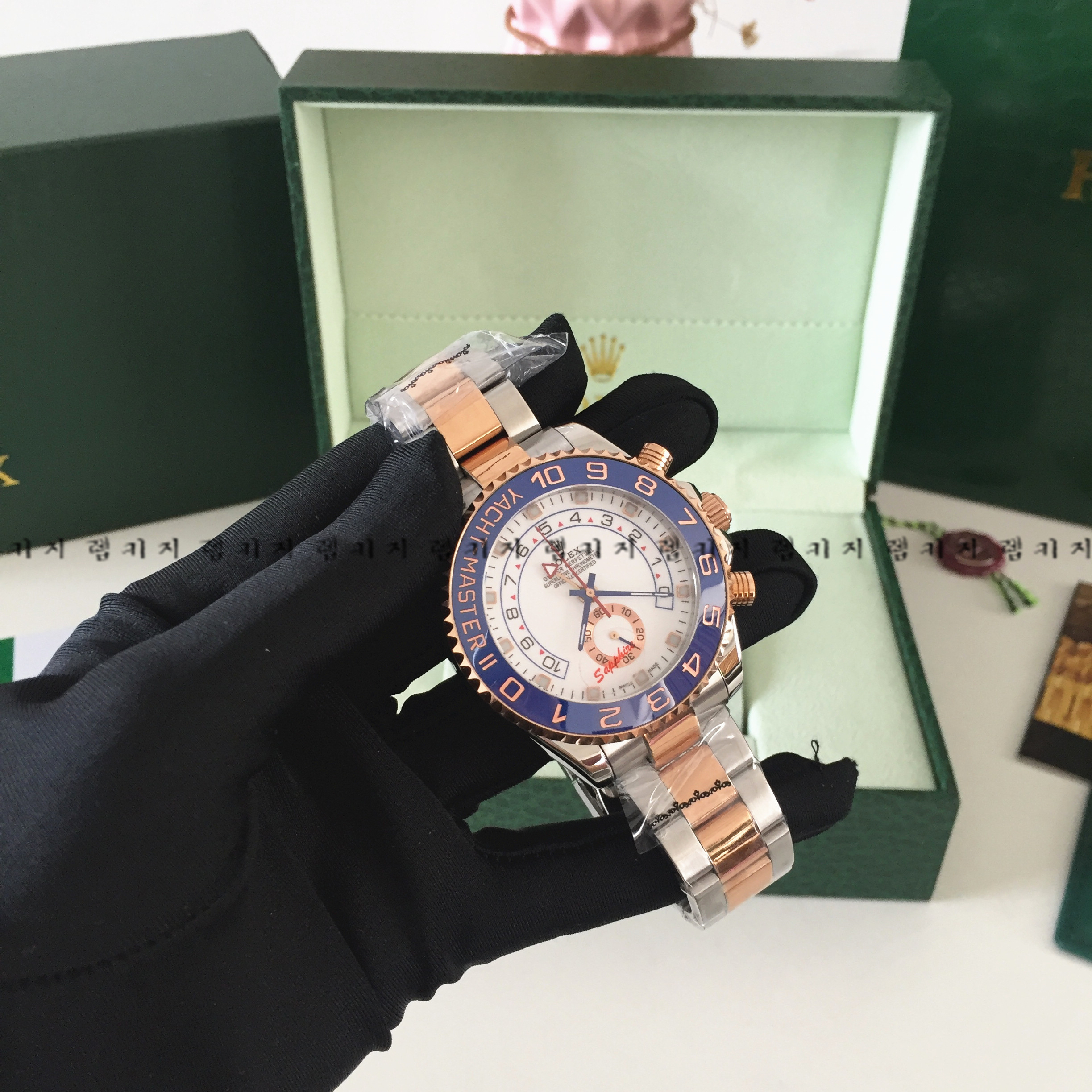 로렉스 요트마스터 2 로즈골드 콤비 메탈시계